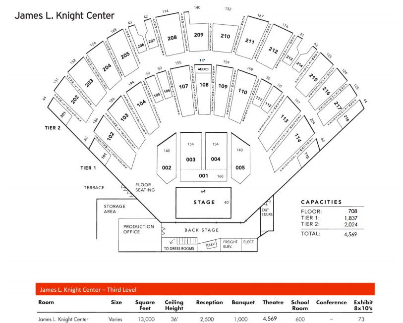 James L Knight Seating Chart