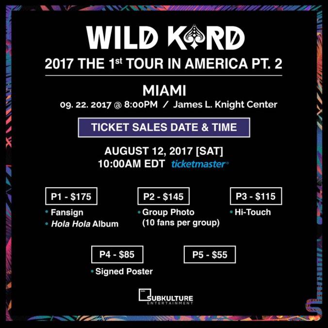 wild kard miami ticket prices