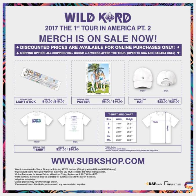 wild kard tour merchandise