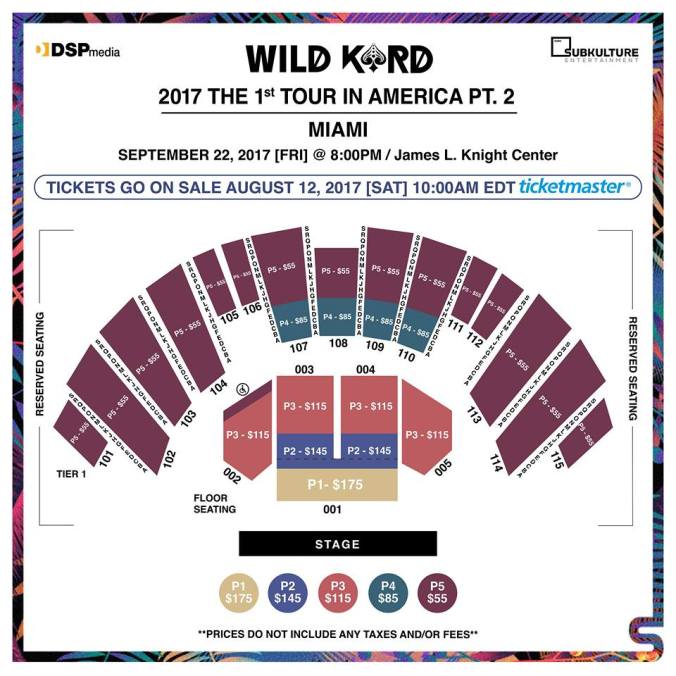 wild kard tour miami seating chart